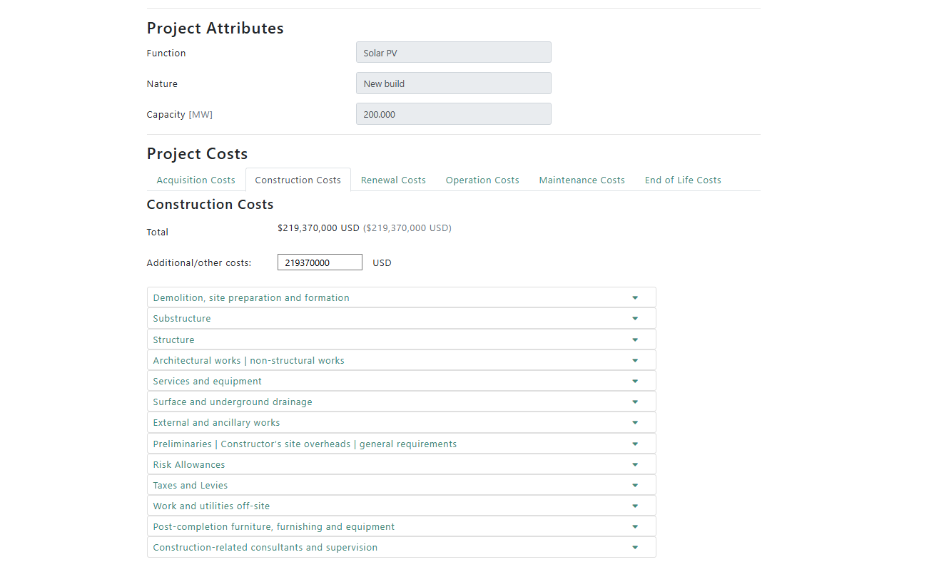 Construction data planning